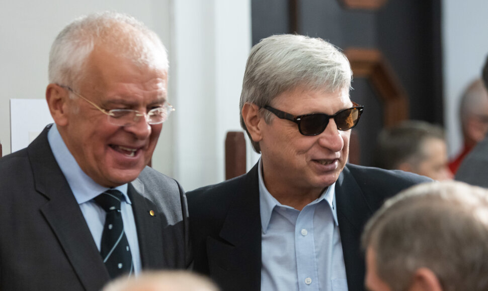 Jubiliejinis Vilniaus &bdquo;Žalgirio&ldquo; 75 metų minėjimas. Rimantas Turskis ir Stasys Baranauskas
