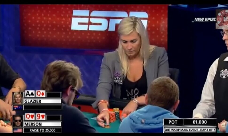 WSOP pokerio turnyro akimirka