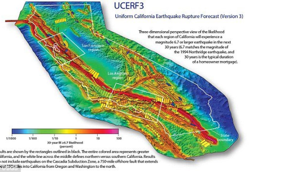 Trečioji suvienodinta Kalifornijos Žemės drebėjimų prognozę
