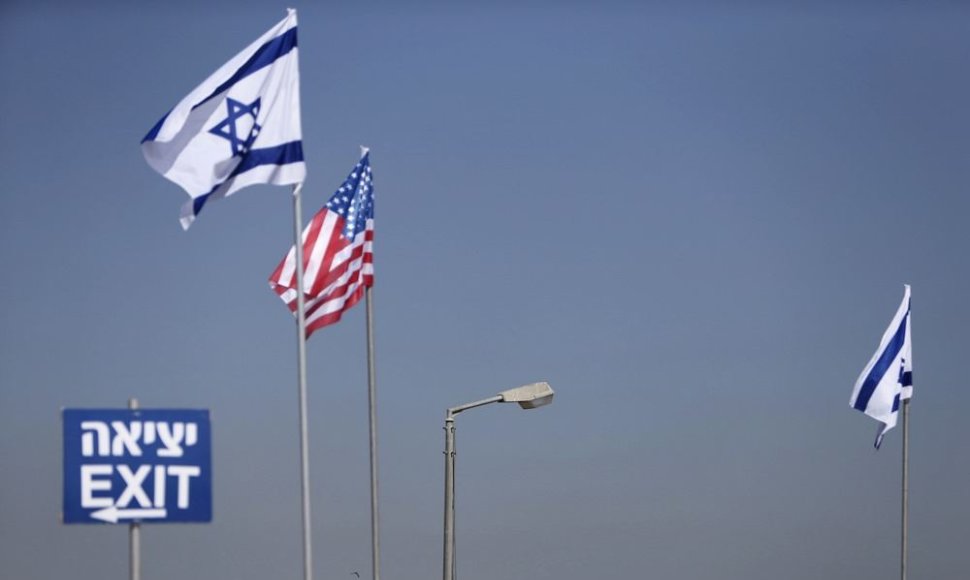JAV ir Izraelio vėliavos