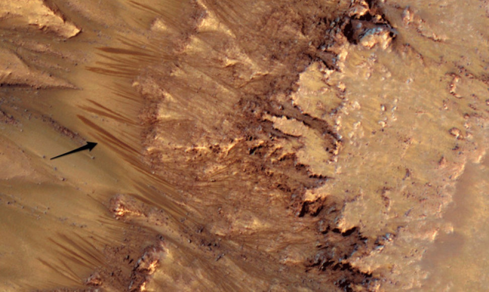 NASA mokslininkai nežino, kaip vagelės Marso paviršiuje galėjo atsirasti be skysto vandens