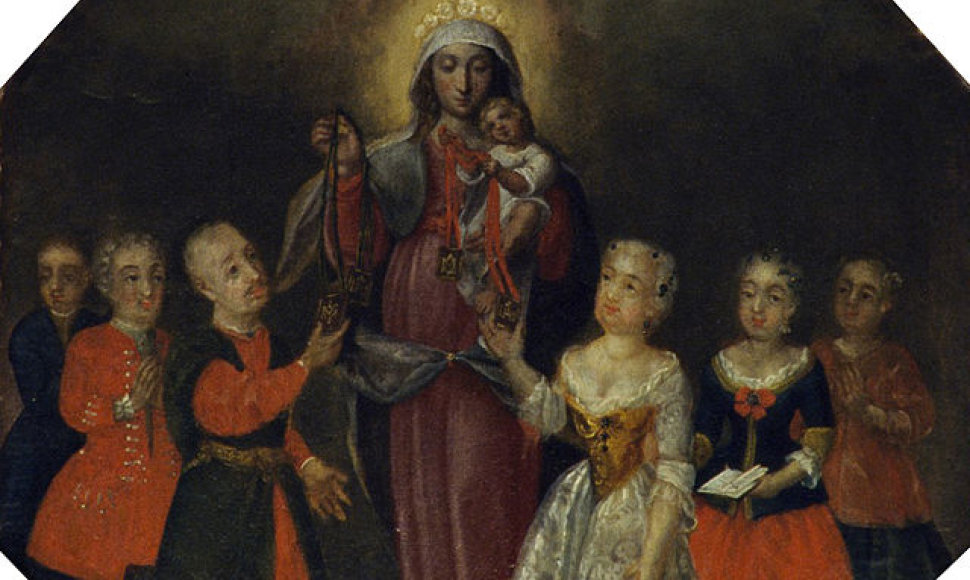 Kunigaikštis Karolis Sranislovas Radvila (1669-1719) su žmona ir  vaikais