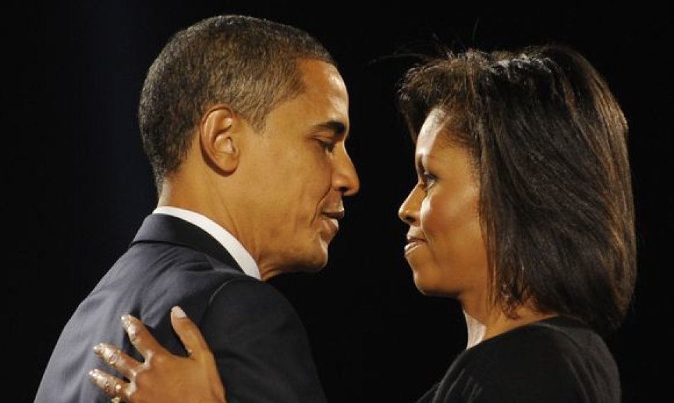Michelle Obama su mylimu vyru