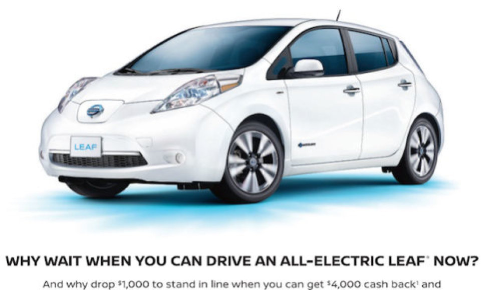 „Nissan Leaf“ gamintojai pašiepia „Tesla“