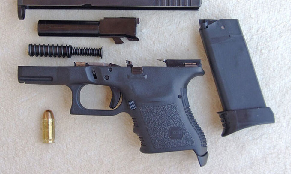 Sudėtinės pistoleto „Glock-30“ dalys