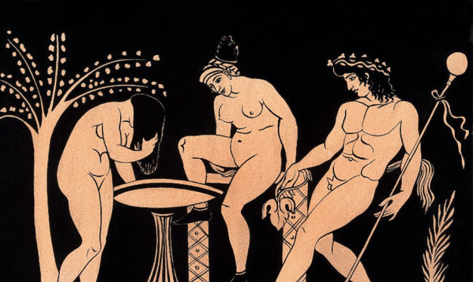 Moterys maudosi Satyro akivaizdoje – Senovės Graikijos menas
