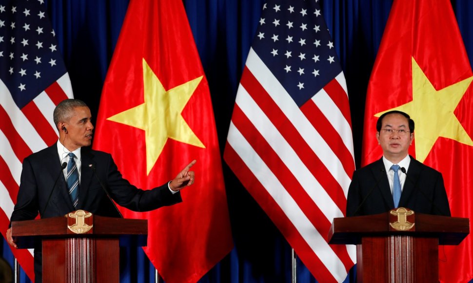 Barackas Obama su Vietnamo prezidentu Tran Dai Quangu