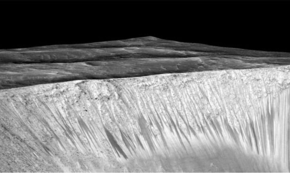 Žymės iš kurių galima spręsti, kad Marse yra vandens
