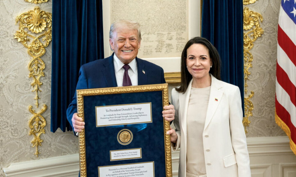 Maria Corina Machado ir Donaldas Trumpas / Daniel Torok/The White House / via REUTERS