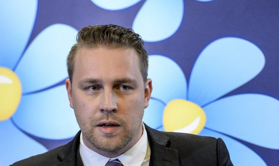 "Švedijos demokratų" partijos lyderis Mattiasas Karlssonas