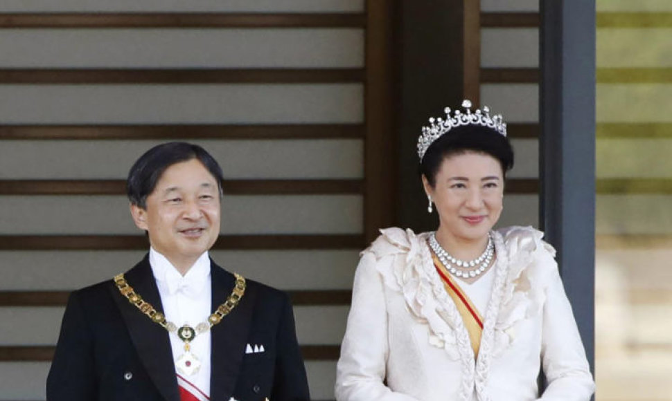 Japonijos imperatorius Naruhito su imperatoriene Masako