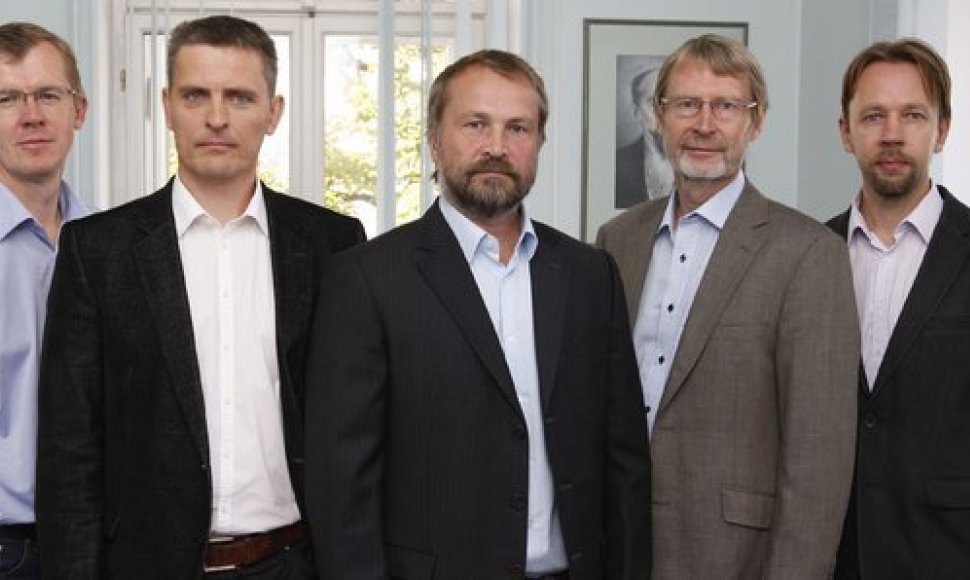 „Eesti Media“ savininkai (iš kairės): Meelis Luhtas, Andresas Kullas, Margusas Linnamäe, Martas Kadastikas ir Toomas Issakas 