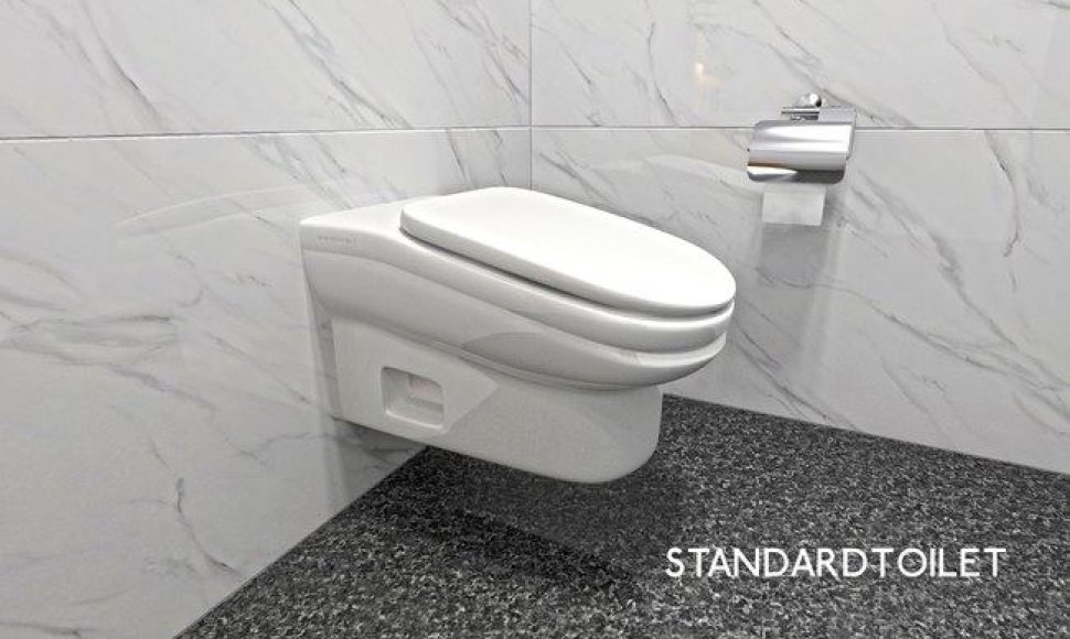 „Standard Toilet“ unitazas specialiai pagamintas taip, kad ant jo sėdėti būtų nepatogu