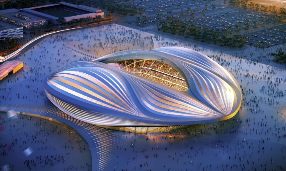 Zahos Hadid projektas KIataro pasaulio futbolo čempionato stadionui