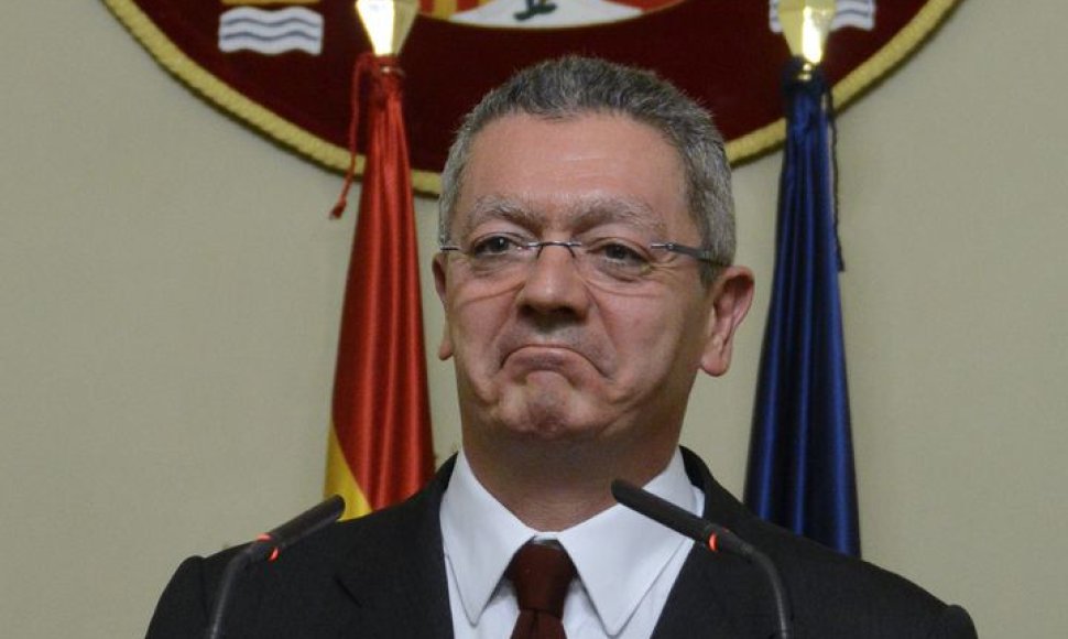 Ispanijos teisingumo ministras Alberto Ruizas Gallardonas