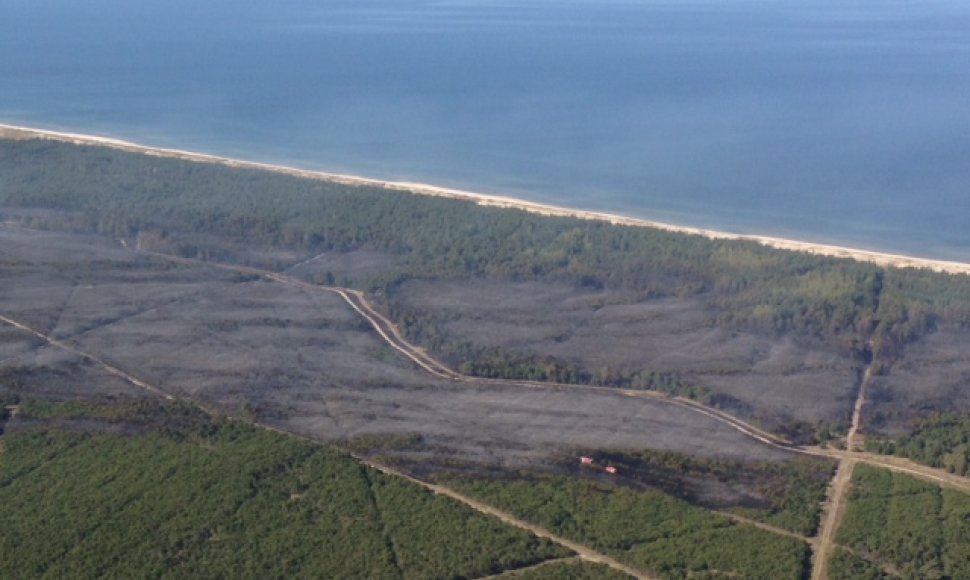 Kuršių nerija atsikvėpė – per kelias valandas beveik 70 hektarų pusiasalio miškų nusiaubęs gaisras numalšintas.