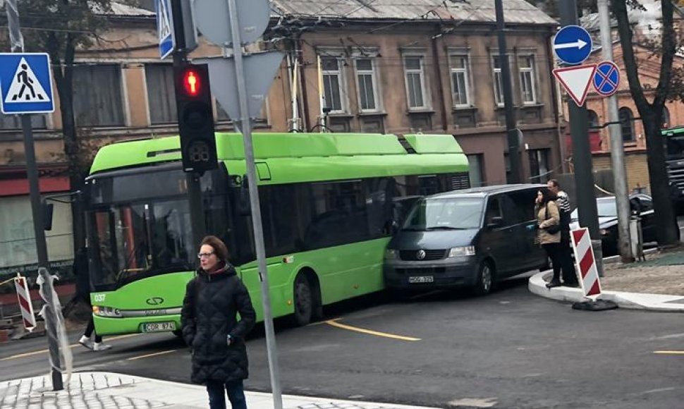 Įvykio vietoje Kauno centre