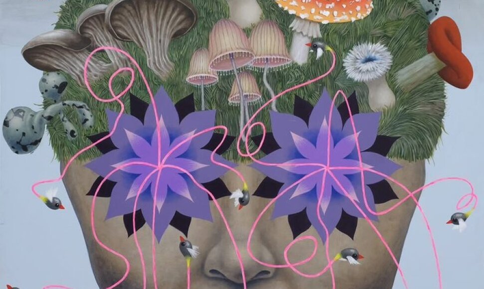 Andrius Miežis &bdquo;Atstatant gamtos parametrus&ldquo;. Drobė. Akrilas