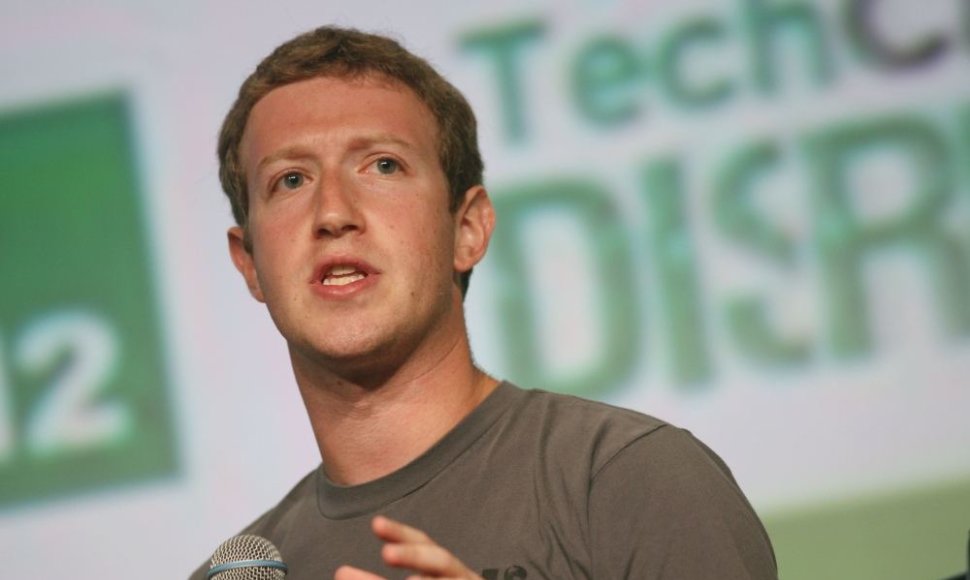 „Facebook“ įkūrėjas ir vadovas Markas Zuckerbergas