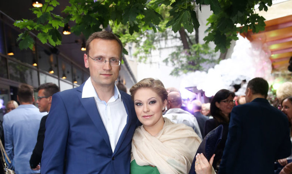 Agnė Grigaliūnienė su vyru Simonu