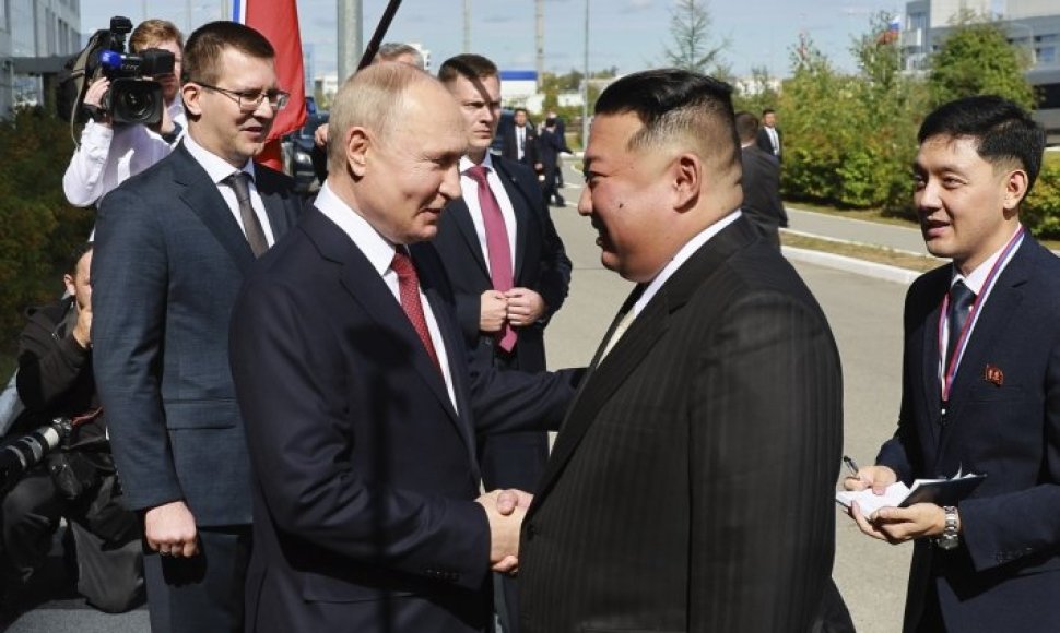 Vladimiras Putinas ir Kim Jong Unas