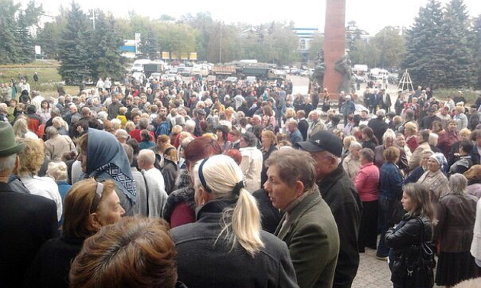 Protesto akcija Antracito mieste