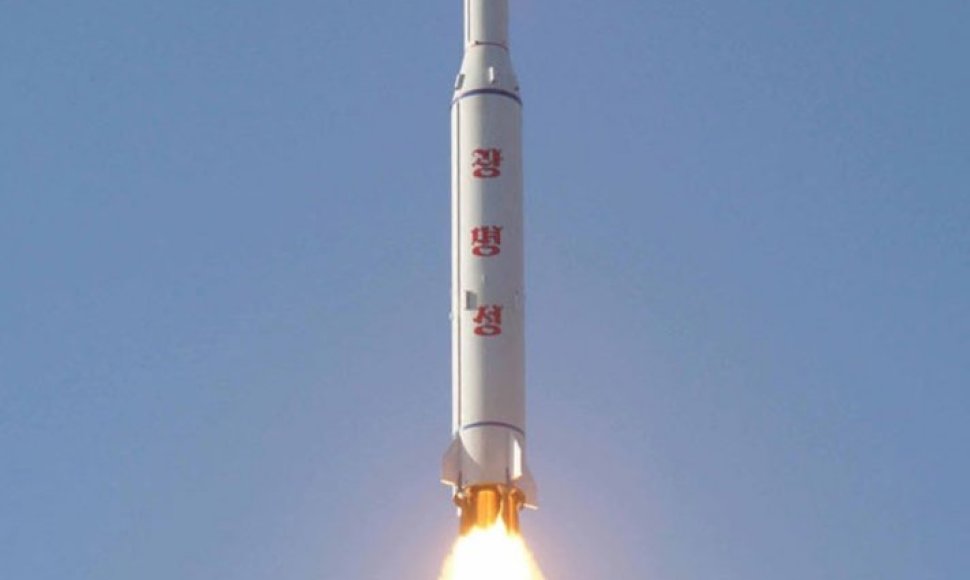 Šiaurės Korėjos gaminama „Unha 9“ raketa 