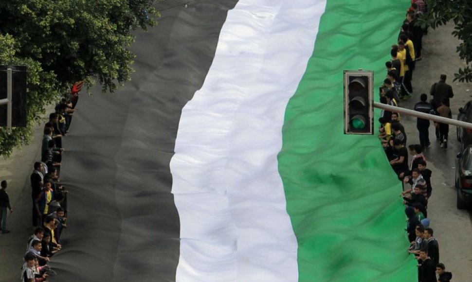 Didžiulė Palestinos vėliava