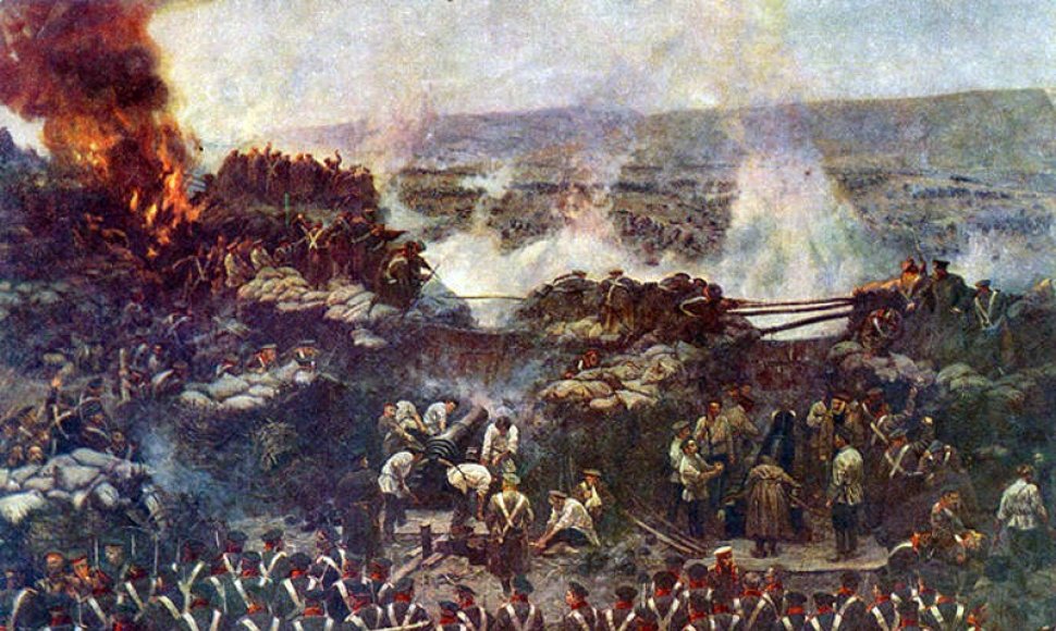 Francio Robudo panoraminis paveikslas „Sevastopolio apsiaustis“ (1904 m.).
