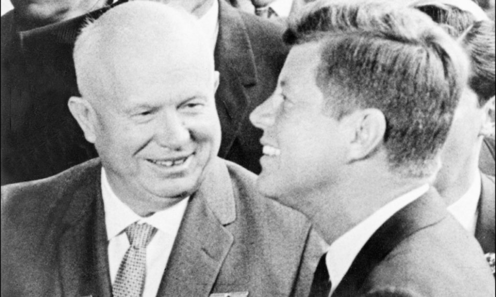 SSRS lyderis Nikita Chruščiovas ir JAV prezidentas Johnas F.Kennedy