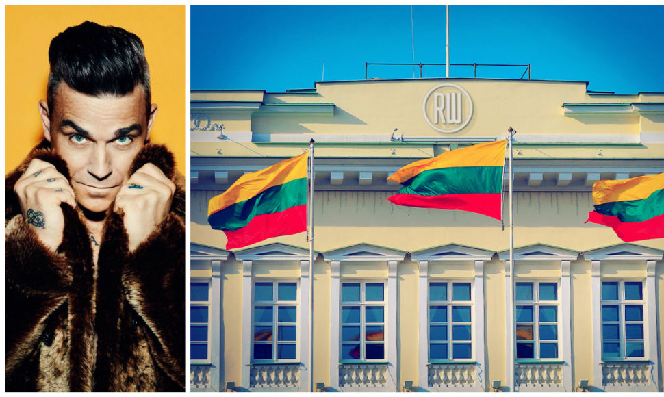 Robbie Williamsas pakoregavo Lietuvos prezidentūros nuotrauką