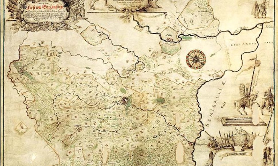 Biržų kunigaikštystės 1645 m. žemėlapis