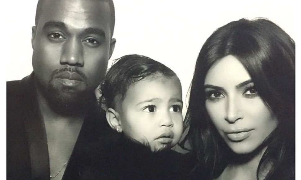Kim Kardashian ir Kanye Westas su dukra North