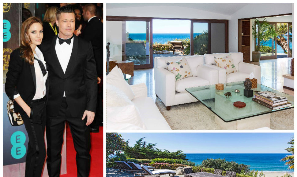 Angelina Jolie po skyrybų su Bradu Pittu persikėlė gyventi į išnuomotą vilą Malibu