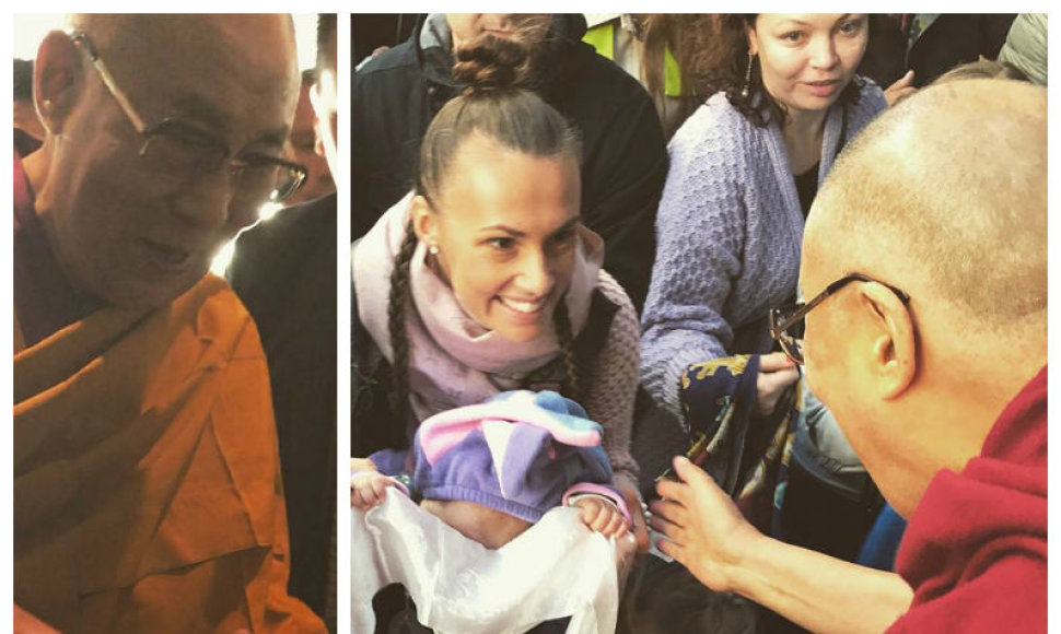 Veronika Montvydienė Rygoje susitiko su Dalai Lama
