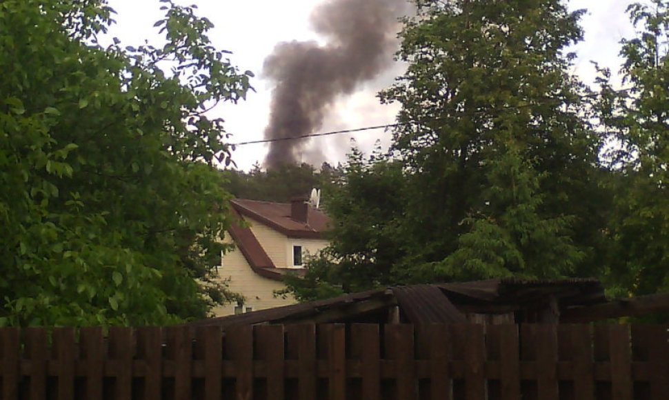 Dar vienas gaisras Vilniuje, tik jau Turniškės