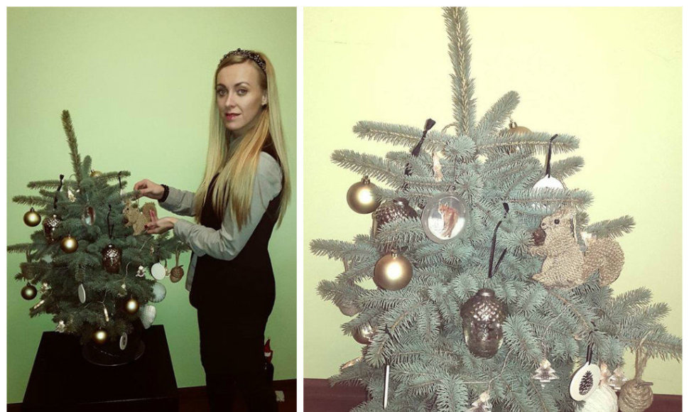 Baiba Skurstene-Serdiukė ir jos Kalėdų eglė