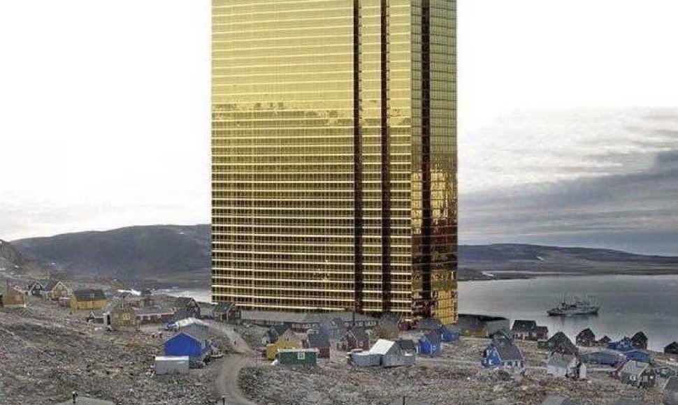 D.Trumpas pareiškė neplanuojantis Grenlandijoje statyti „Trumpo bokšto“