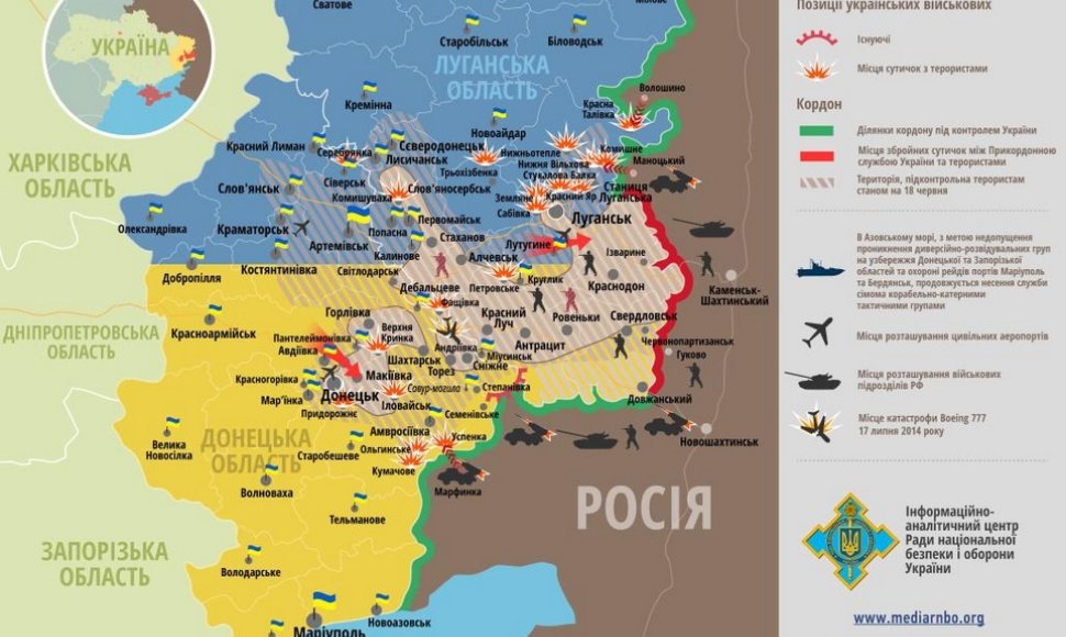 Situacija rytų Ukrainoje rugpjūčio 13 d.