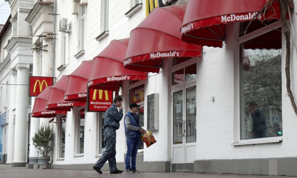 Uždarytas McDonald's restoranas Simferopolyje