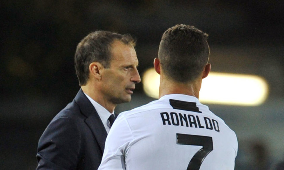 Massimiliano Allegri ir Cristiano Ronaldo