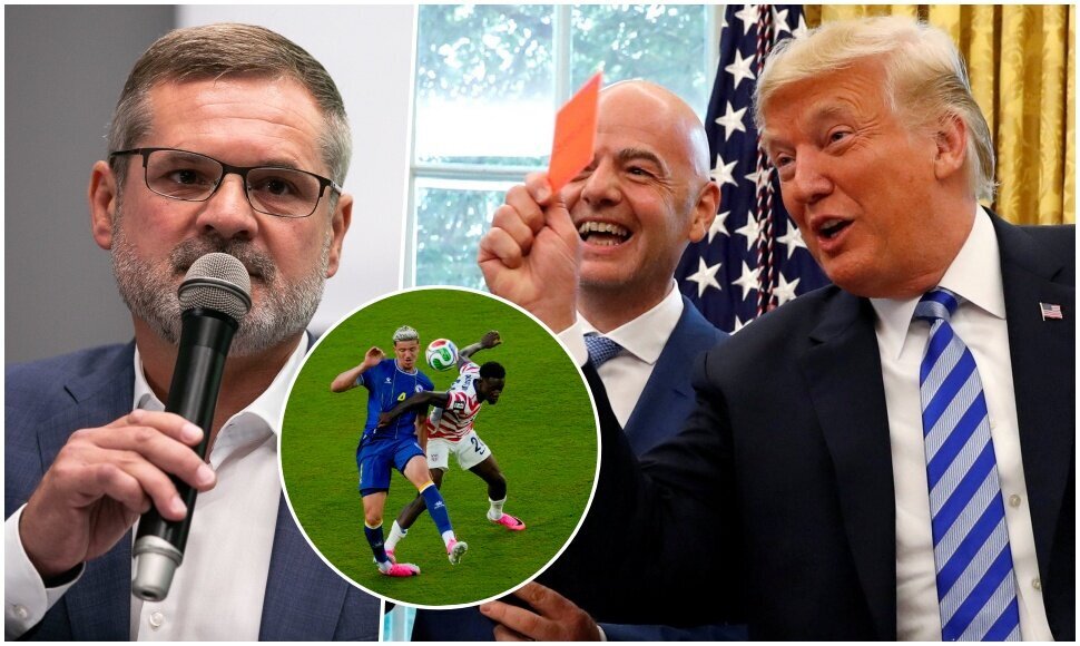 Paulius Malžinskas, Folarinas Balogunas, Gianni Infantino, Donaldas Trumpas