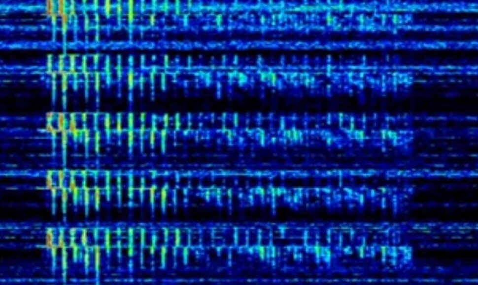 Radijo stoties UVB-76 signalo spektrograma