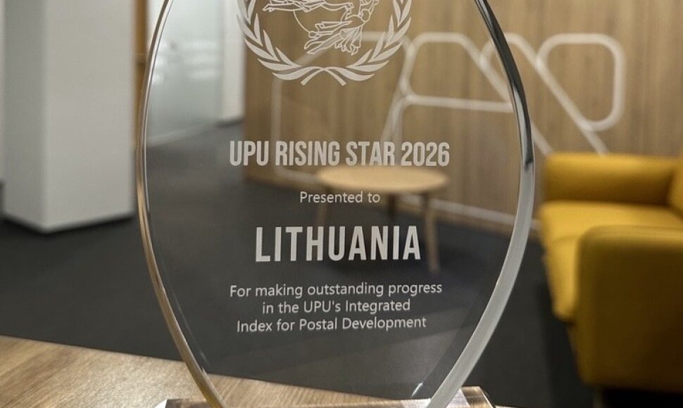 Lietuvos pašto transformaciją įvertino pasaulinė pašto bendruomenė: skirtas UPU „Rising Star“ apdovanojimas