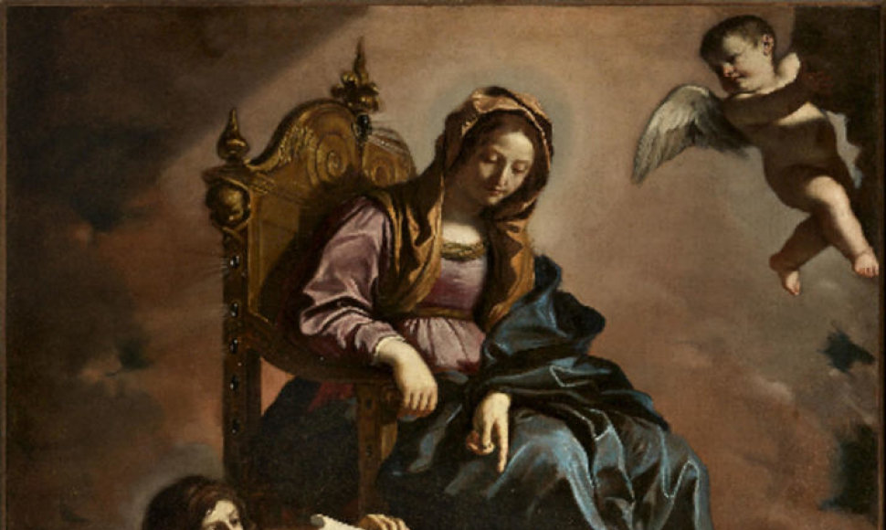 Guercino – „Madona su šventaisiais Jonu Krikštytoju ir Grigaliumi Stebukladariu“