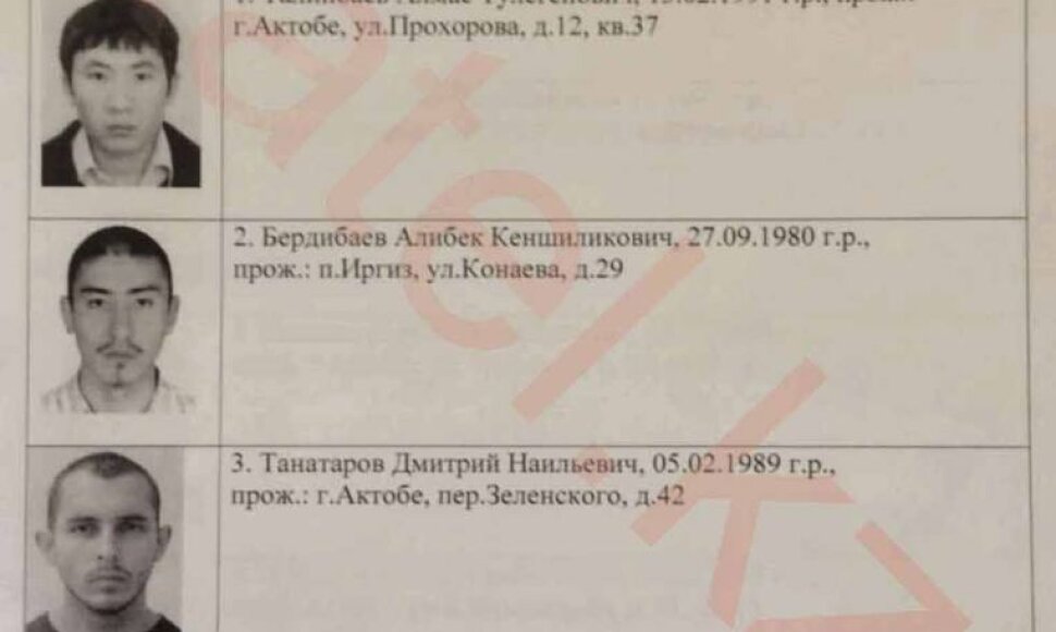 Aktobės mieste siautėjusi gauja