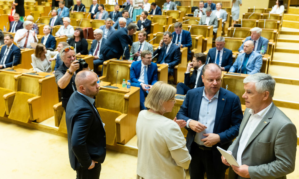 Seimo opozicijos posėdis Kovo 11-osios salėje