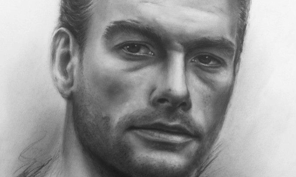 Ryčio Songailos pieštas Jeano Claude'o Van Damme'o portretas