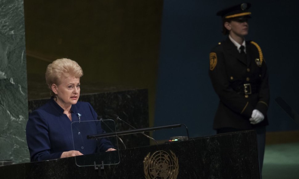 Dalia Grybauskaitė JT Generalinėje Asamblėjoje