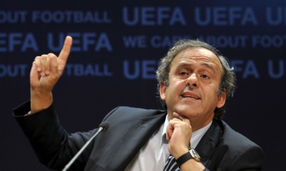 UEFA prezidentas Michelis Platini.